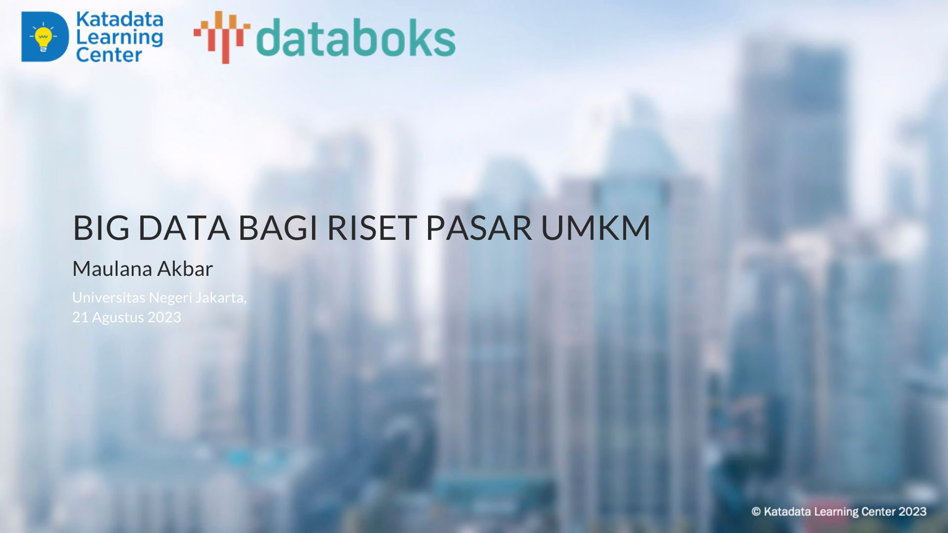 Big Data untuk UMKM